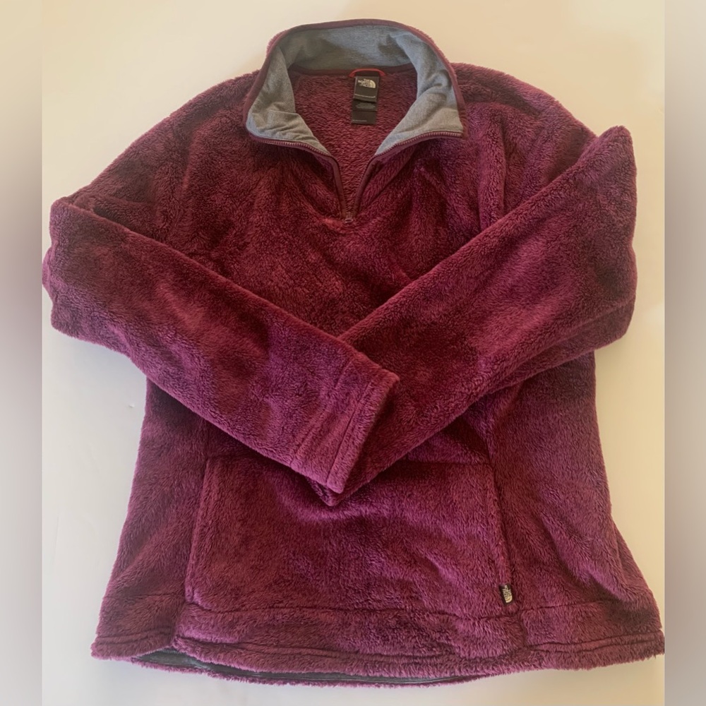 North Face Fleece Women’s Maroon Pullover Jacket Size XL